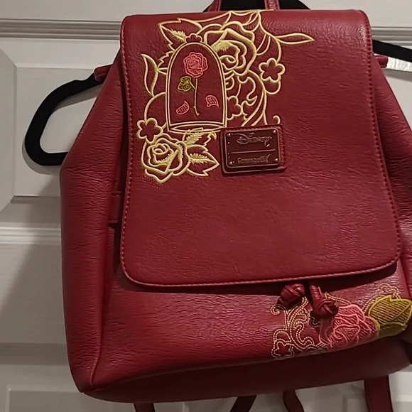 Used like new,Disney, Loungfly, Beauty and the Beast,  Backback/purse Loungefly Disney Beauty & The Beast Belle Princess Castle  main image 2